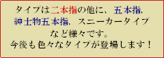 �^�C�v�͓�{�w�̑��ɁA�ܖ{�w�A�a�m���ܖ{�w�A�X�j�[�J�[�^�C�v�ȂǗl�X�ł��B������F�X�ȃ^�C�v���o�ꂵ�܂��B
